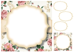 Blank Shabby Chic 8x8 Card Topper & Matching Tags 9
