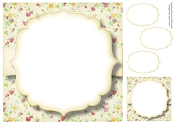 Blank Shabby Chic 8x8 Card Topper & Matching Tags 11