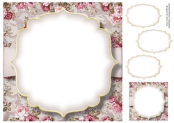 Blank Shabby Chic 8x8 Card Topper & Matching Tags 12