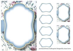 Blank Shabby Chic A5 Card Topper & Matching Tags 4