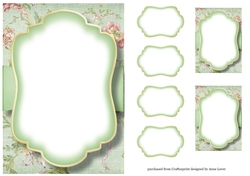 Blank Shabby Chic A5 Card Topper & Matching Tags 5