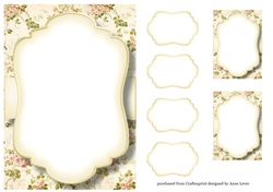 Blank Shabby Chic A5 Card Topper & Matching Tags 8