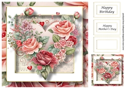 Gorgeous Vintage Heart 4 8x8