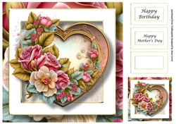 Gorgeous Vintage Heart 2 8x8