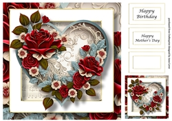 Gorgeous Vintage Heart 1 8x8