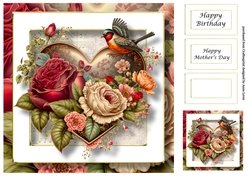 Gorgeous Vintage Heart 5 8x8