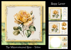 The Watercoloured Rose - Yellow