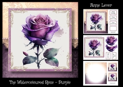The Watercoloured Rose - Purple