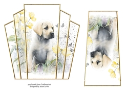 7x7 Art Deco Stacker - Golden Labrador Pup