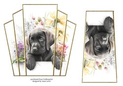 7x7 Art Deco Stacker - Chocolate Labrador Pup