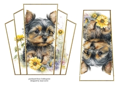 7x7 Art Deco Stacker - Yorkshire Terrier Pup