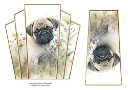 7x7 Art Deco Stacker - Pug Pup