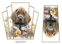 7x7 Art Deco Stacker - Bloodhound Pup