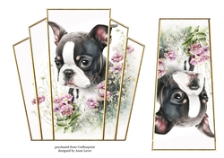 7x7 Art Deco Stacker - Boston Terrier Pup