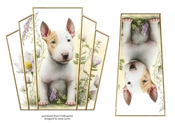 7x7 Art Deco Stacker - Bull Terrier Pup