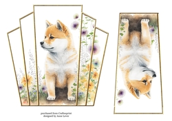 7x7 Art Deco Stacker - Shiba Inu Pup