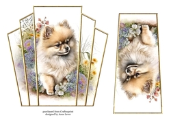 7x7 Art Deco Stacker - Pomeranian Pup