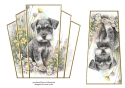 7x7 Art Deco Stacker - Schnauzer Pup