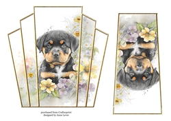 7x7 Art Deco Stacker - Rottweiler Pup