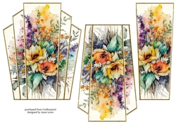 Art Deco Stacker - Vintage Floral 3