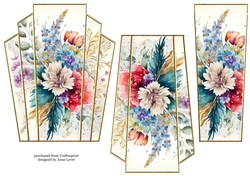 Art Deco Stacker - Vintage Floral 8