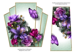 7x7 Art Deco Floral Stacker - Soft Gothic