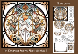 Art Nouveau Stained Glass Window 3