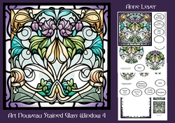 Art Nouveau Stained Glass Window 4