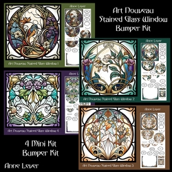 Art Nouveau Stained Glass Window Bumper Kit