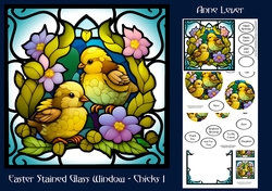 Easter Stained Glass Window - Chicks 1
