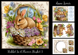 Rabbit In A Flower Basket 3