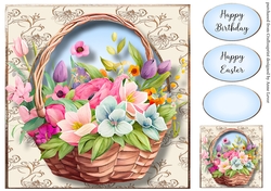 Beautiful Flower Basket 2 8x8