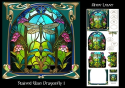 Stained Glass Dragonfly 1