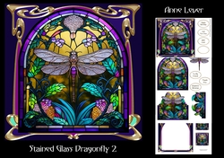 Stained Glass Dragonfly 2