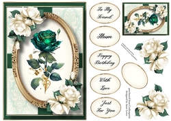 Emerald Rose & Ivory Roses A5