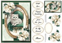 Emerald Eyes & Ivory Roses A5