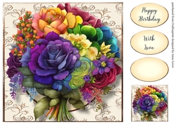 Beautiful Floral Bouquet 2 8x8
