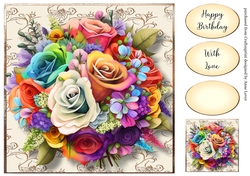 Beautiful Floral Bouquet 1 8x8