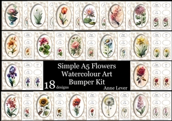 Simple A5 Flowers Watercolour Art Bumper Kit