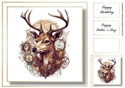 Simple Steampunk Animals - Stag