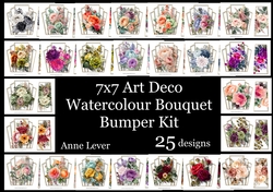 7x7 Art Deco Watercolour Bouquet Bumper Kit