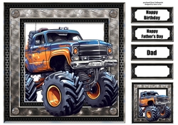 Monster Truck - Orange & Blue 8x8