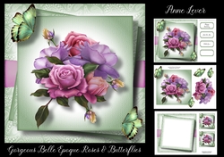 Gorgeous Belle Epoque Roses & Butterflies