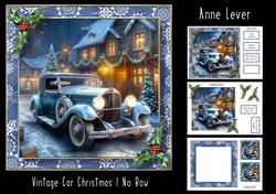 Vintage Car Christmas 1 (No Bow)