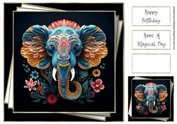 3d Faux Paper Art - Elephant