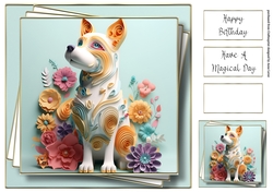 3D Faux Paper Art - Dog