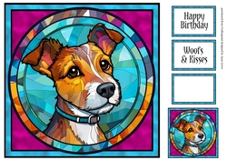 Stained Glass Dog Portrait - Jack Russell