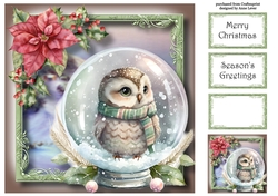 Gorgeous Owl Snowglobe 1 8x8