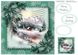 The Christmas Stamp - Winter Scene 3 8x8