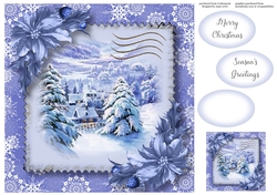 The Christmas Stamp - Winter Scene 1 8x8